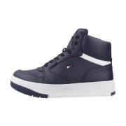 Tommy Hilfiger Mid-Cut Lace-Up Sneaker Blue, Dam