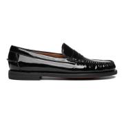 Sebago Svart Lackläder Moccasin Black, Dam