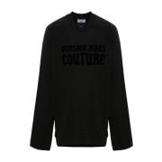 Versace Jeans Couture Svart tröja med ***cv stil Black, Herr