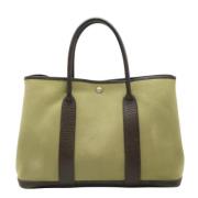 Hermès Vintage Pre-owned Canvas totevskor Green, Dam