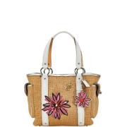 Coach Pre-owned Pre-owned Tyg axelremsvskor Beige, Dam