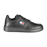 Tommy Hilfiger Svarta Sneakers med Kontrastdetaljer Black, Herr