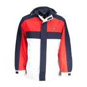 Tommy Hilfiger Blå huva jacka med flera fickor Multicolor, Herr