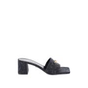 Versace Barocco Medusa '95 Jacquard Mules Black, Dam