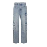 Moschino Denim Byxor Klassisk Modell Blue, Dam