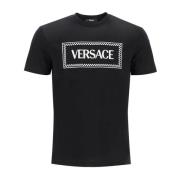 Versace Broderad Logotyp T-shirt Black, Herr