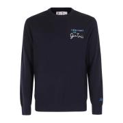 MC2 Saint Barth Lätt Crew Neck Sweater Blue, Herr