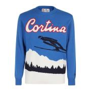 MC2 Saint Barth Klassisk Crewneck Sweater Blue, Herr