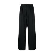 Maison Margiela Straight Trousers Black, Dam