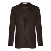 Boglioli Brun Ovadderad Blazer K-Jacket Brown, Herr