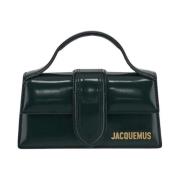 Jacquemus Läder Bambino Väska Green, Dam