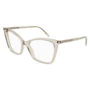 Saint Laurent Beige Cat Eye Optiska Glasögon Beige, Unisex