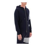 Thom Browne 4-Bar Zip-Up Hoodie Blue, Herr