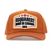 Dsquared2 Logo Patch Distressed Baseball Cap Brown, Unisex