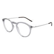 Gucci Stiliga runda optiska glasögon i grå Gray, Unisex