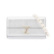 Jimmy Choo Kristall Monogram Mini Axelväska Gray, Dam