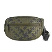 Bottega Veneta Vintage Pre-owned Laeder crossbodyvskor Green, Herr