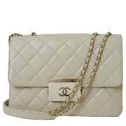 Chanel Vintage Pre-owned Laeder chanel-vskor Beige, Dam