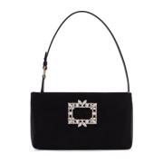 Roger Vivier Nightlily Kristall Mini Väska Black, Dam