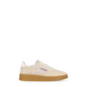 Autry Beige Mocka Läder Sneakers för Kvinnor Beige, Dam