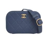 Chanel Vintage Pre-owned Laeder chanel-vskor Blue, Dam