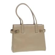 Salvatore Ferragamo Pre-owned Pre-owned Laeder axelremsvskor Beige, Da...