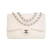 Chanel Vintage Pre-owned Laeder handvskor White, Dam