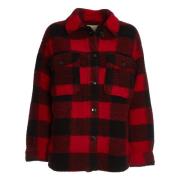 Woolrich Röd Buffalo Rutig Blazer Jacka Red, Dam