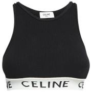 Celine Vintage Pre-owned Stickat toppar Black, Dam