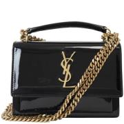 Yves Saint Laurent Vintage Pre-owned Tyg axelremsvskor Black, Dam