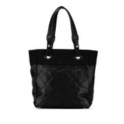 Chanel Vintage Pre-owned Tyg totevskor Black, Dam