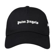 Palm Angels Svart Baseballkeps med Logotyp Black, Herr