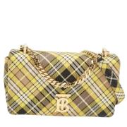 Burberry Vintage Pre-owned Canvas axelremsvskor Yellow, Dam