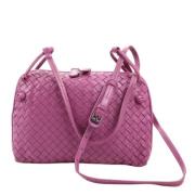 Bottega Veneta Vintage Pre-owned Laeder axelremsvskor Pink, Dam