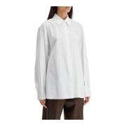 Magda Butrym Oversized Boxy Bomull Poplin Skjorta White, Dam