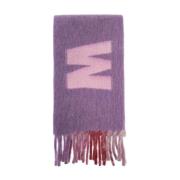 Marni Maxi Logo Ull Mohair Halsduk Purple, Unisex