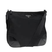 Prada Vintage Pre-owned Nylon axelremsvskor Black, Dam