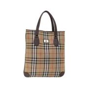 Burberry Vintage Pre-owned Canvas handvskor Beige, Dam