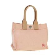 Burberry Vintage Pre-owned Canvas handvskor Pink, Dam