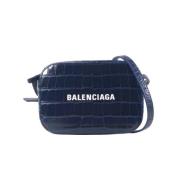 Balenciaga Vintage Pre-owned Laeder handvskor Blue, Dam