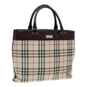 Burberry Vintage Pre-owned Canvas handvskor Beige, Dam