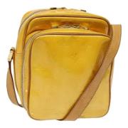 Louis Vuitton Vintage Pre-owned Laeder axelremsvskor Yellow, Dam