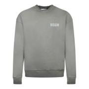 Msgm Grå Sweatshirt Höj Stil Trendig Gray, Herr