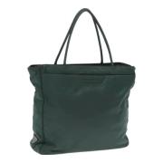 Prada Vintage Pre-owned Nylon handvskor Green, Dam