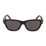 Dior Signatur Fyrkantiga Solglasögon Black, Unisex