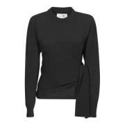 MM6 Maison Margiela Svart stickat för kvinnor Aw24 Black, Dam