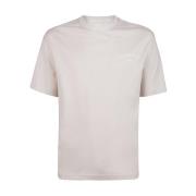 Eleventy Bomull Jersey Rund Hals T-shirt White, Herr