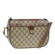 Gucci Vintage Pre-owned Laeder axelremsvskor Beige, Dam