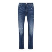 Pmds Distressed Navy Blue Jeans Blue, Herr