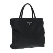 Prada Vintage Pre-owned Nylon handvskor Black, Dam